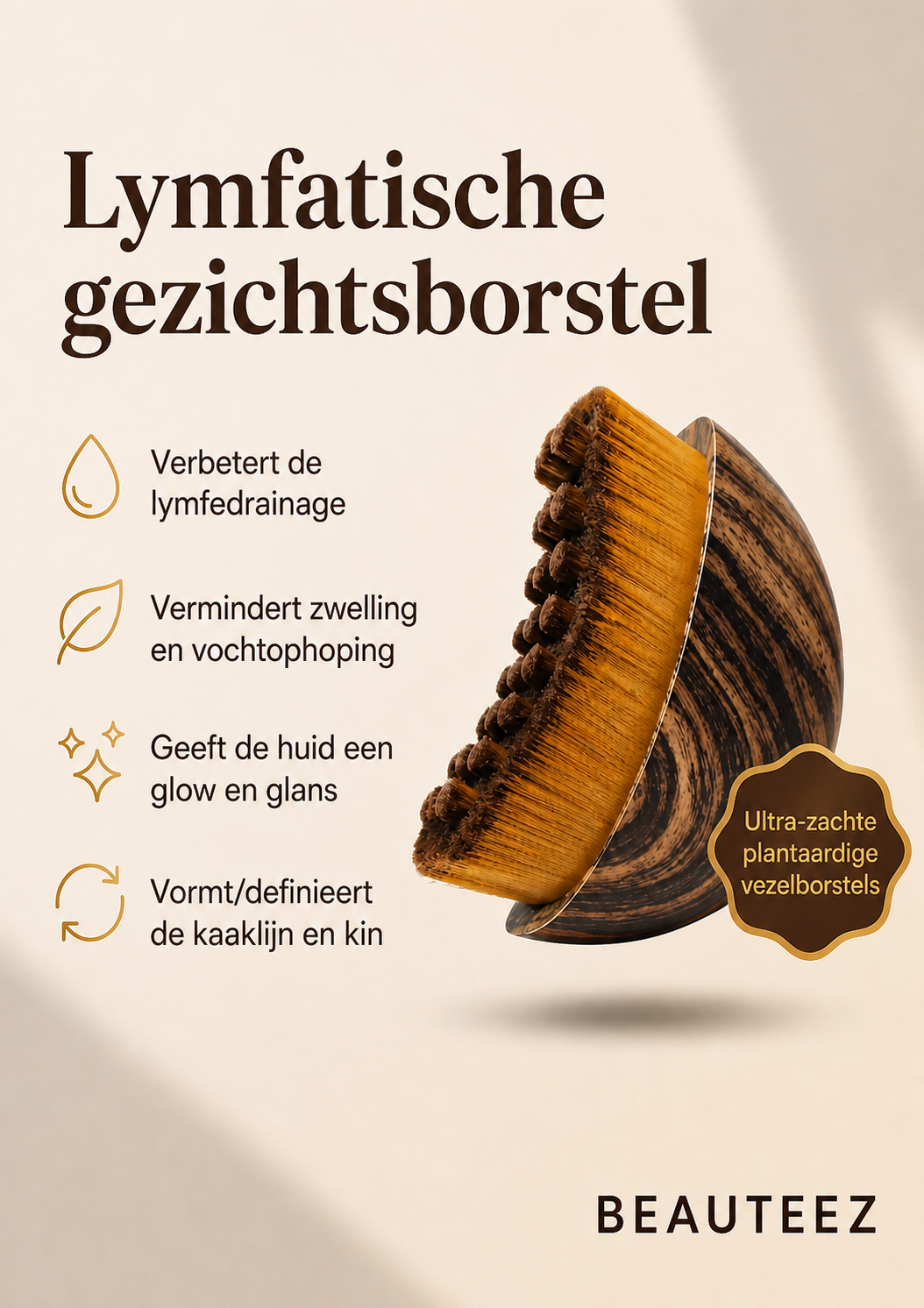 Beauteez gezichtsborstel voor lymfedrainage